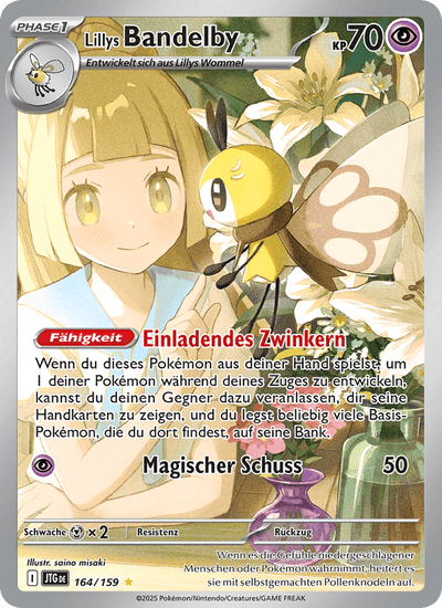 Lillys Bandelby 164/159 Reisegefährten Pokémon Karte