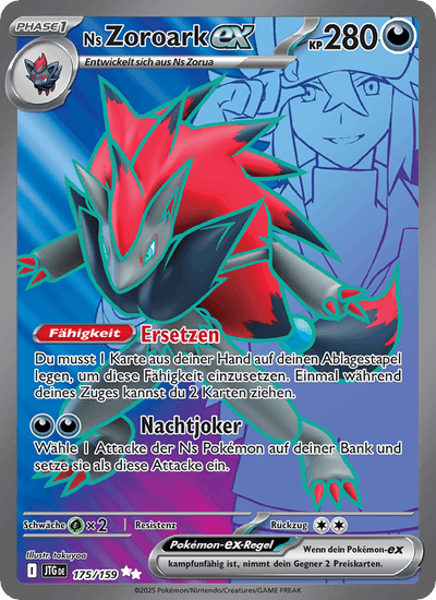 Ns Zoroark-ex 175/159 Reisegefährten Pokémon Karte