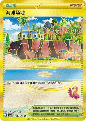 Strandplatz 165/129 Reward Round Pokémon Karte