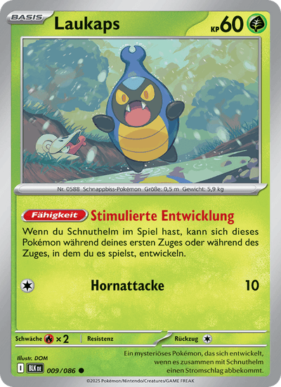 Laukaps 009/086 Schwarze Blitze Pokémon Karte