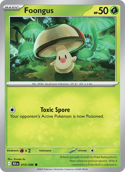 Tarnpignon 010/086 Schwarze Blitze Pokémon Karte