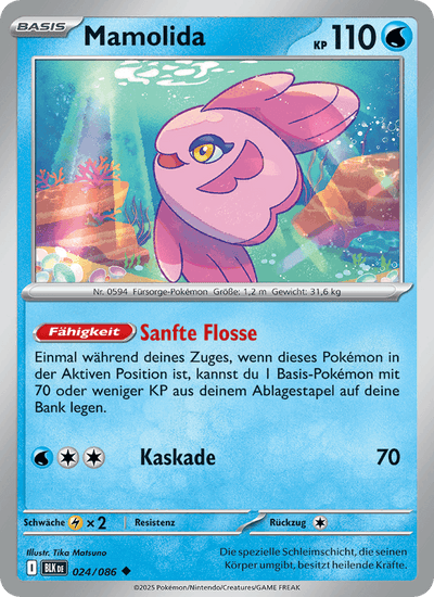 Mamolida 024/086 Schwarze Blitze Pokémon Karte