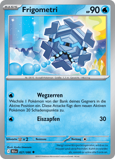 Frigometri 027/086 Schwarze Blitze Pokémon Karte