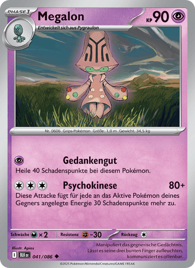 Megalon 041/086 Schwarze Blitze Pokémon Karte