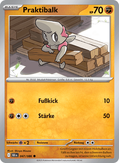 Praktibalk 047/086 Schwarze Blitze Pokémon Karte