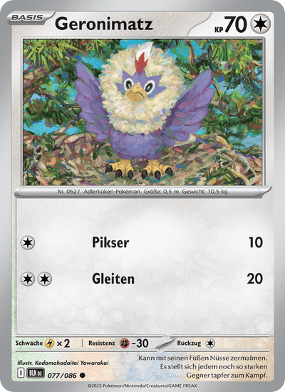 Geronimatz 077/086 Schwarze Blitze Pokémon Karte