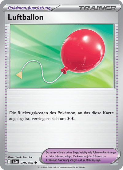 Luftballon 079/086 Schwarze Blitze Pokémon Karte