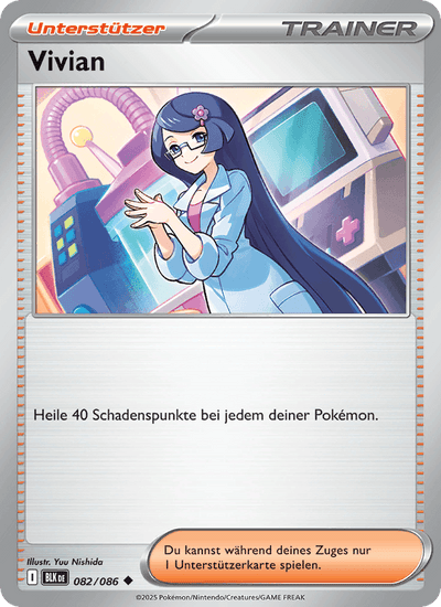 Vivian 082/086 Schwarze Blitze Pokémon Karte