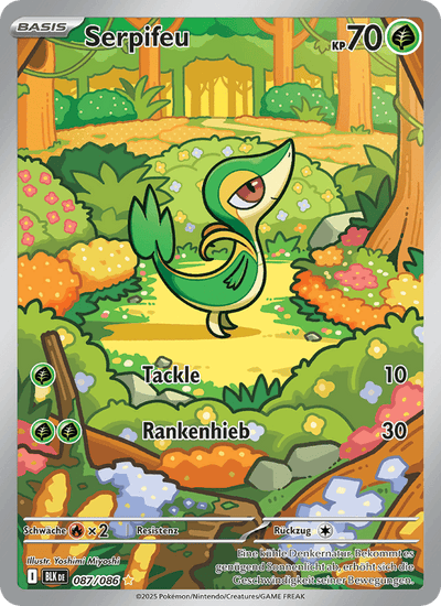 Serpifeu 087/086 Schwarze Blitze Pokémon Karte