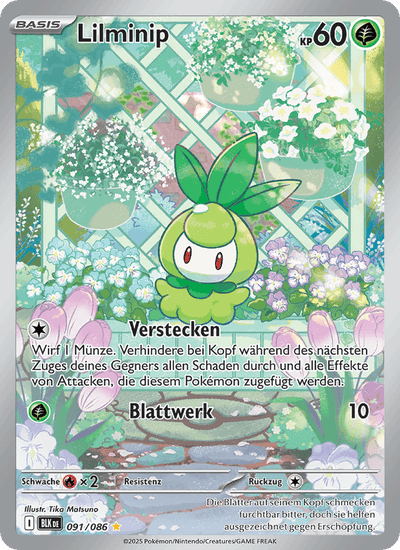 Lilminip 091/086 Schwarze Blitze Pokémon Karte
