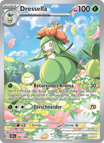 Dressella 092/086 Schwarze Blitze Pokémon Karte