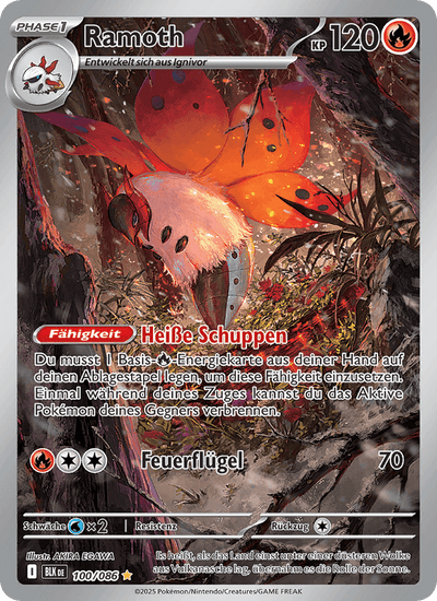 Ramoth 100/086 Schwarze Blitze Pokémon Karte