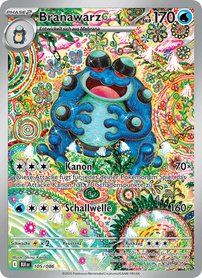 Branawarz 105/086 Schwarze Blitze Pokémon Karte