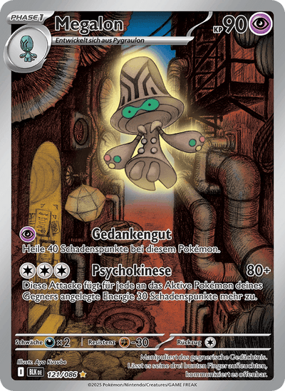 Megalon 121/086 Schwarze Blitze Pokémon Karte