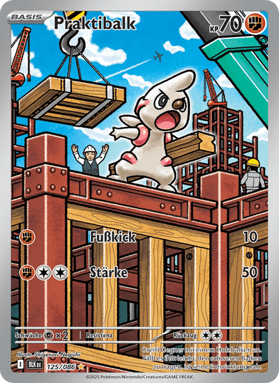 Praktibalk 125/086 Schwarze Blitze Pokémon Karte