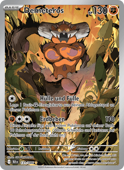 Demeteros 131/086 Schwarze Blitze Pokémon Karte