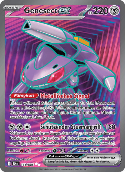 Genesect-ex 161/086 Schwarze Blitze Pokémon Karte