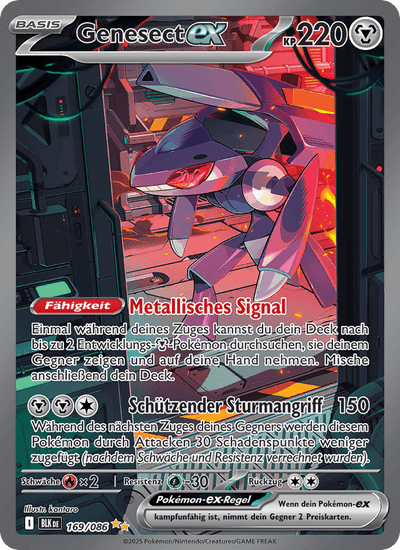 Genesect-ex 169/086 Schwarze Blitze Pokémon Karte