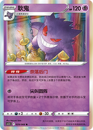 Gengar 029/066 Shadow of Glory Pokémon Karte