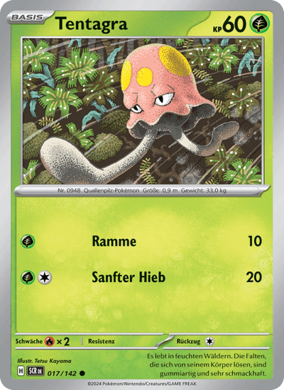 Tentagra 017/142 Stellarkrone Pokémon Karte