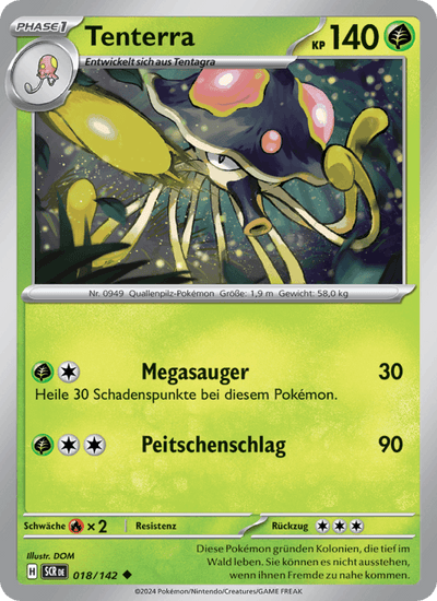 Tenterra 018/142 Stellarkrone Pokémon Karte
