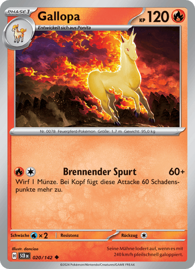 Gallopa 020/142 Stellarkrone Pokémon Karte