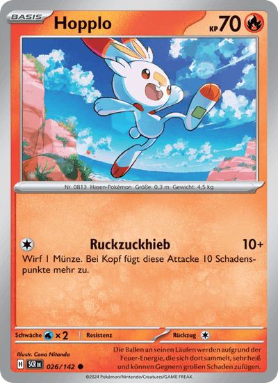 Hopplo 026/142 Stellarkrone Pokémon Karte
