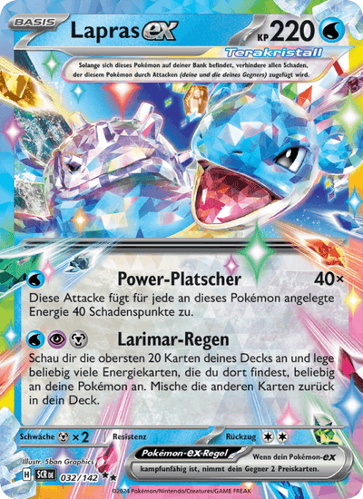 Lapras-ex 032/142 Stellarkrone Pokémon Karte