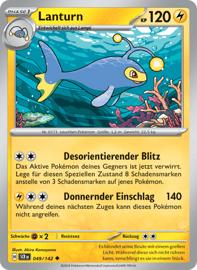 Lanturn 049/142 Stellarkrone Pokémon Karte
