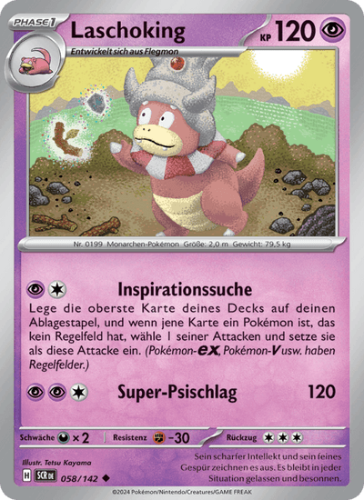 Laschoking 058/142 Stellarkrone Pokémon Karte