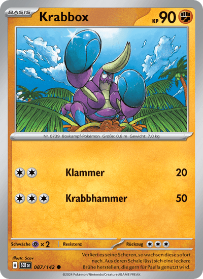 Krabbox 087/142 Stellarkrone Pokémon Karte