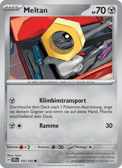 Meltan 103/142 Stellarkrone Pokémon Karte