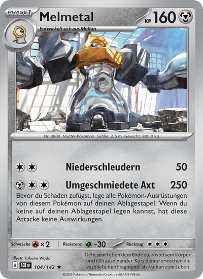 Melmetal 104/142 Stellarkrone Pokémon Karte