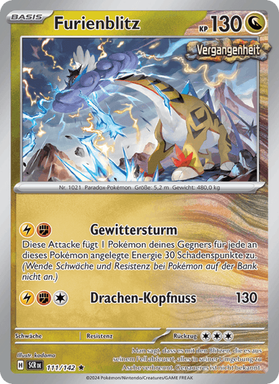 Furienblitz 111/142 Stellarkrone Pokémon Karte