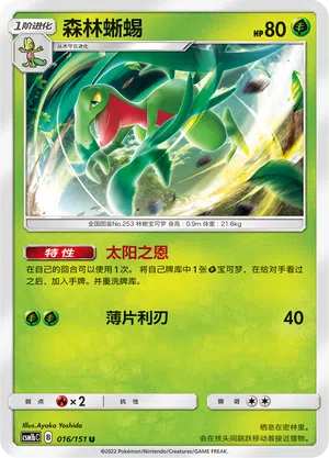 Reptain 016/151 Storming Emergence: Verdant Pokémon Karte