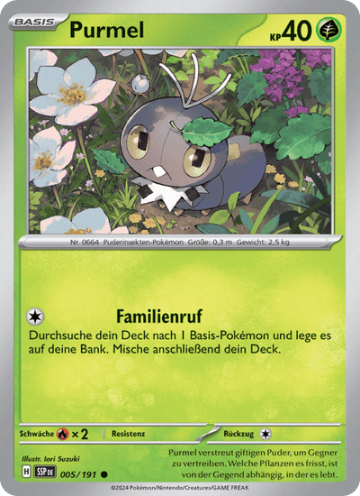 Purmel 005/191 Stürmische Funken Pokémon Karte