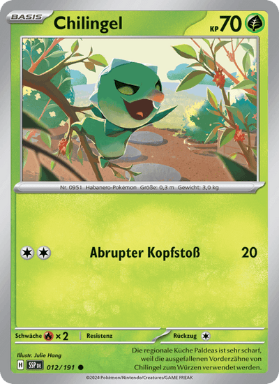 Chilingel 012/191 Stürmische Funken Pokémon Karte