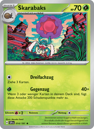Skarabaks 014/191 Stürmische Funken Pokémon Karte