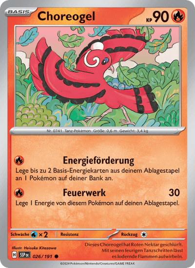 Choreogel 026/191 Stürmische Funken Pokémon Karte