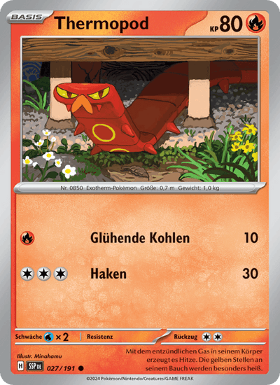 Thermopod 027/191 Stürmische Funken Pokémon Karte