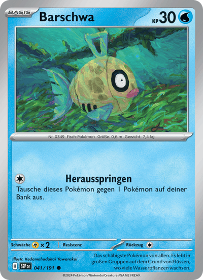 Barschwa 041/191 Stürmische Funken Pokémon Karte