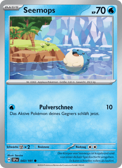 Seemops 043/191 Stürmische Funken Pokémon Karte