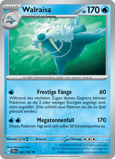 Walraisa 045/191 Stürmische Funken Pokémon Karte