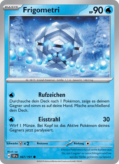 Frigometri 047/191 Stürmische Funken Pokémon Karte