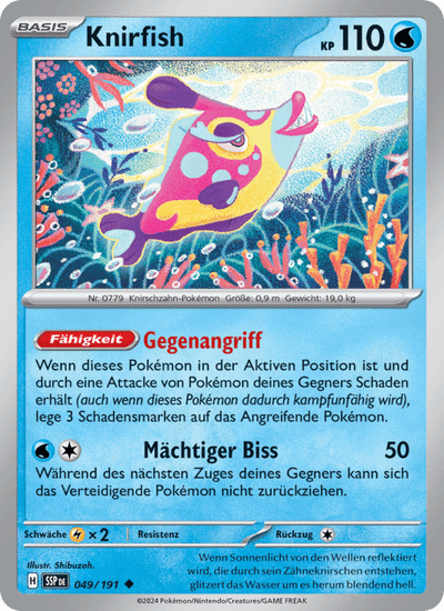 Knirfish 049/191 Stürmische Funken Pokémon Karte