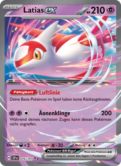 Latias-ex 076/191 Stürmische Funken Pokémon Karte