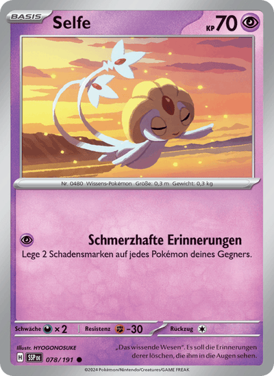 Selfe 078/191 Stürmische Funken Pokémon Karte