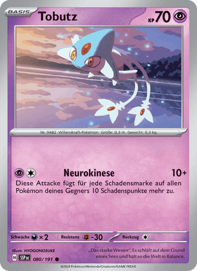 Tobutz 080/191 Stürmische Funken Pokémon Karte