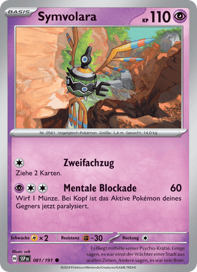 Symvolara 081/191 Stürmische Funken Pokémon Karte