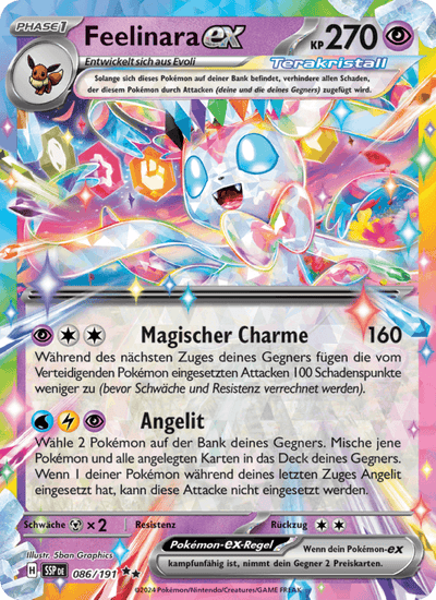 Feelinara-ex 086/191 Stürmische Funken Pokémon Karte